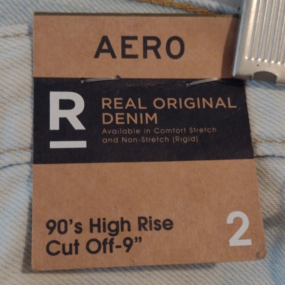 Aero 90s High Rise Cut Off Shorts - Picture 2 of 4